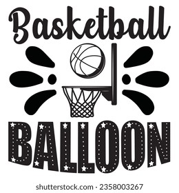 Basketball Balloon t-shirt design vector file