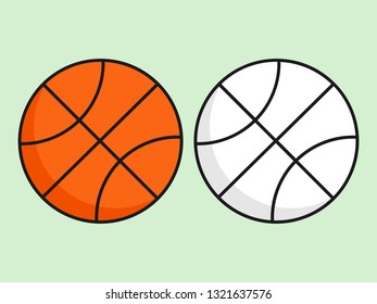 Basketball balls icon isolated on the light background
