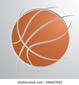 basketball ball.Transparency and blend effects used. All shadows and elements are grouped and their transparency can be easily increased or decreased.