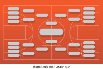 Basketball banner. Basket tournament. Basketball match or basketball tournament. Cup of championship. Vector stock