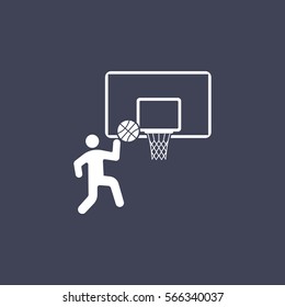 Basketball basket and ball Icon