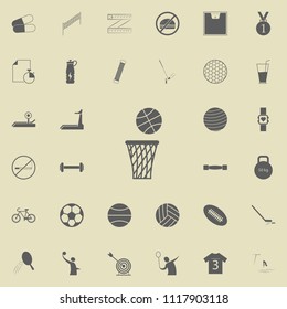 basketball basket and ball icon. Detailed set of Sport icons. Premium quality graphic design sign. One of the collection icons for websites, web design, mobile app on white background