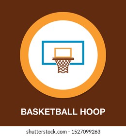 Basketball basket, basketball hoop isolated on white background. Vector illustration