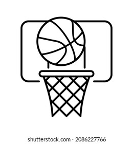 Basketball basket, basketball hoop isolated on white background. Vector illustration
