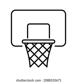 Basketball basket, basketball hoop isolated on white background. Vector illustration