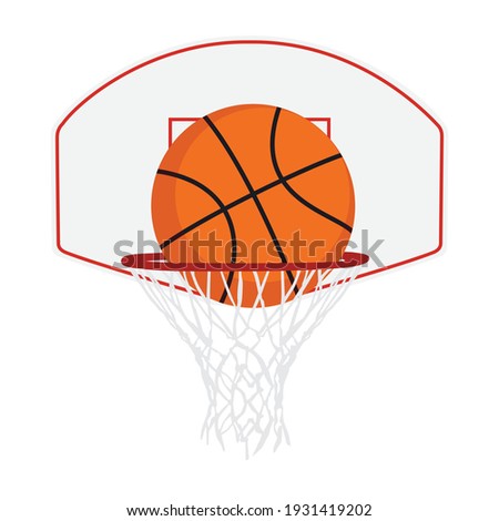 Basketball basket, basketball hoop, basketball and hoop, basketball net. Vector