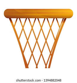 Basketball basket icon. Cartoon of basketball basket vector icon for web design isolated on white background