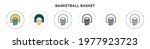 Basketball basket icon in filled, thin line, outline and stroke style. Vector illustration of two colored and black basketball basket vector icons designs can be used for mobile, ui, web