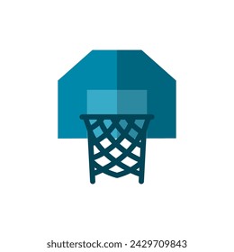 Basketball Basket Icon Flat Design Simple Sport Vector Perfect Web and Mobile Illustration