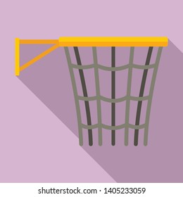 Basketball basket icon. Flat illustration of basketball basket vector icon for web design