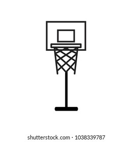 basketball basket icon on white background