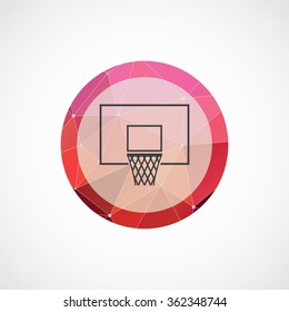 basketball basket icon on white background
