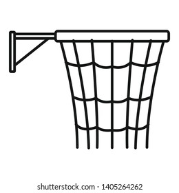 Basketball basket icon. Outline basketball basket vector icon for web design isolated on white background
