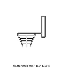 basketball basket icon. Simple thin line, outline vector of web icons for ui and ux, website or mobile application