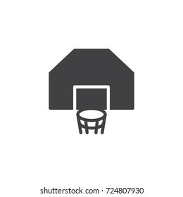 Basketball basket icon vector, filled flat sign, solid pictogram isolated on white. Symbol, logo illustration.