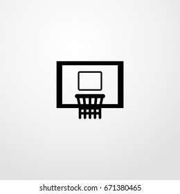 basketball basket icon. vector sign symbol on white background