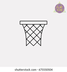 basketball basket line icon