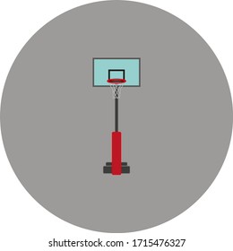 basketball basket on white background vector