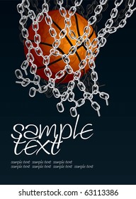 Basketball Basket Set 4 Vector Drawing