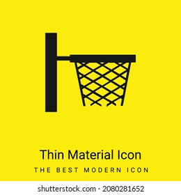 Basketball Basket Side View For Sport School Class minimal bright yellow material icon