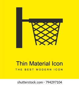 Basketball basket side view for sport school class bright yellow material minimal icon or logo design