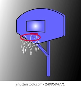 Basketball. Basketball basket. Basketball stand. Vector Illustration EPS10.