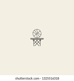 basketball basket vector icon