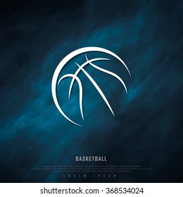 Basketball Black Freehand Sketch Sparse Graphic Design Vector Illustration EPS10
