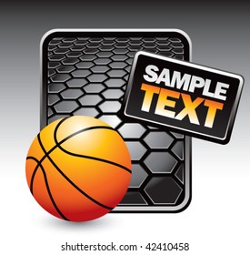 plantilla de hexágono negro de baloncesto