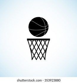 basketball  - black vector icon