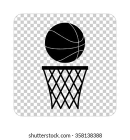 basketball  - black vector icon