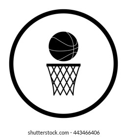 basketball -  black vector icon