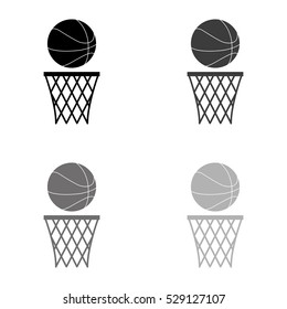 basketball -  black vector icon
