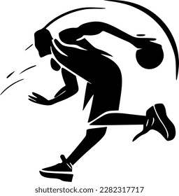 Basketball - Black and White Isolated Icon - Vector illustration