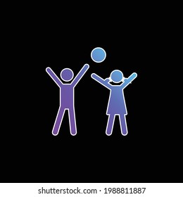 Basketball blue gradient vector icon