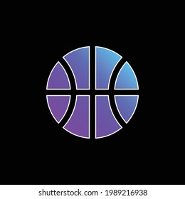 Basketball blue gradient vector icon