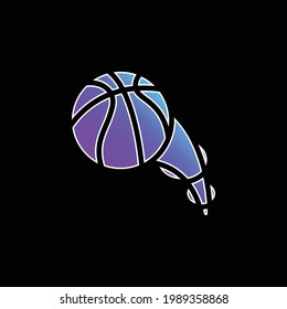 Basketballblauer Farbverlauf-Vektorsymbol