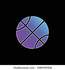 Basketball blue gradient vector icon