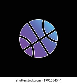Basketball blue gradient vector icon