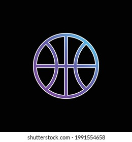 Basketball blue gradient vector icon