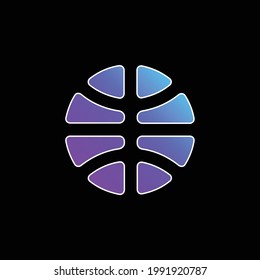 Basketball blue gradient vector icon