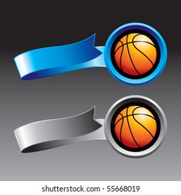 basketball blue and gray ribbons