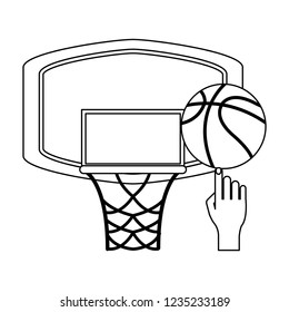 Basketball Board Black White Stock Vector (Royalty Free) 1235233189 ...