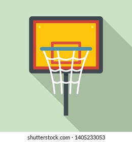 Basketball board icon. Flat illustration of basketball board vector icon for web design