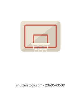 Basketball board icon flat vector. School sport. Gym room isolated