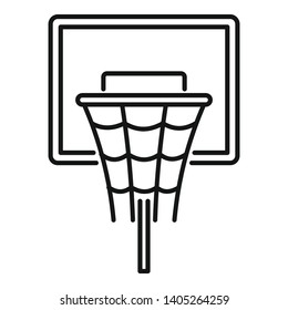 Basketball board icon. Outline basketball board vector icon for web design isolated on white background