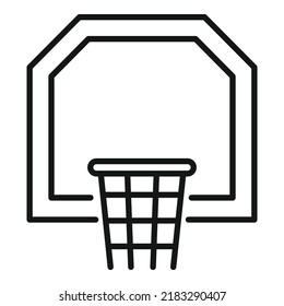Basketball board icon outline vector. Sport exercise. Workout fit