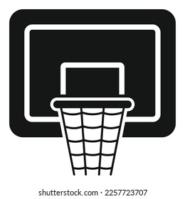 Basketball board icon simple vector. School sport. Gym room