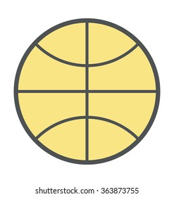 Basketball Bold Icon Illustration