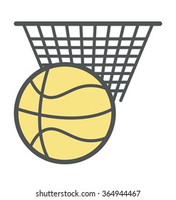 Basketball Bold Icon Illustration